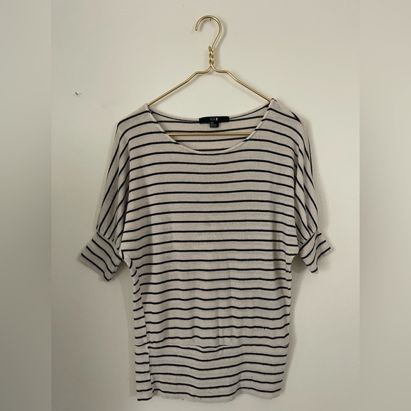 FOREVER21/ knit quarter-length striped tee - Picture 4 of 9